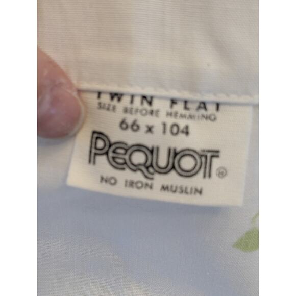 Vintage Pequot/Morgan Jones Cotton Twin Flat Sheet & Pillowcase Set Daisy Floral - Picture 3 of 10